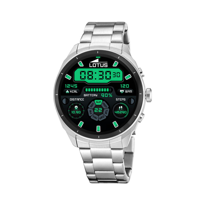 Смарт-годинник Lotus Smartime 2nd Gen Nexo (50206/1) для чоловіків, сталь 316L, водонепроникність IP65, ШІ-помічник, сріблястий