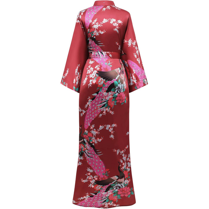 Халат жіночий шовковий максі з квітковим принтом, Babeyond