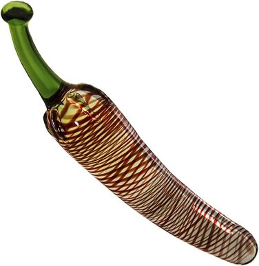 Glasdildo Glass Vibrations - Червоний Перець