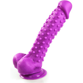 Силіконовий дилда 'CROCODILE' 23 см, фіолетовий, з міцним присоском