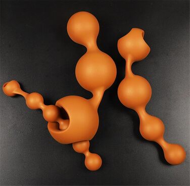 Анальні кулі з силікону різних розмірів (5 шт.) для тренування та масажу. Анальний плаг, дилататор, гачок, анальдуше. Іграшки для дорослих, unisex