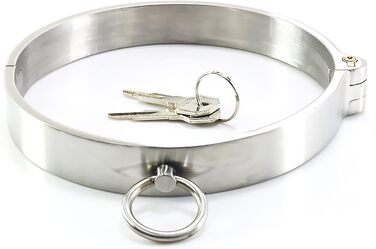 ZWFUN О-подібне намисто-ошейник SM Bondage, аксесуари для БДСМ, срібний аксесуар для сексуальних ігор, для жінок, чоловіків, пар, для тренувань, сексуальні іграшки (S:11.6 см)