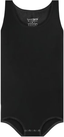 Чоловічий безрукавний боді-піжама Landofgenie з бавовни, чорний, розмір M