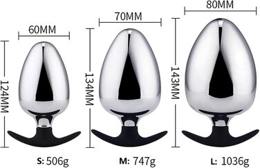 Металевий аналізатор Yerbssk - великий, унісекс, для досвідчених користувачів, аналізатор для анусу, секс-іграшка, срібний