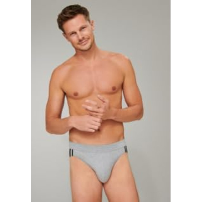 Труси чоловічі Schiesser 3 шт. Sip Softbund та Streifen Bio Baumwoe, 95/5 Organic (3XL, сірий меланж)