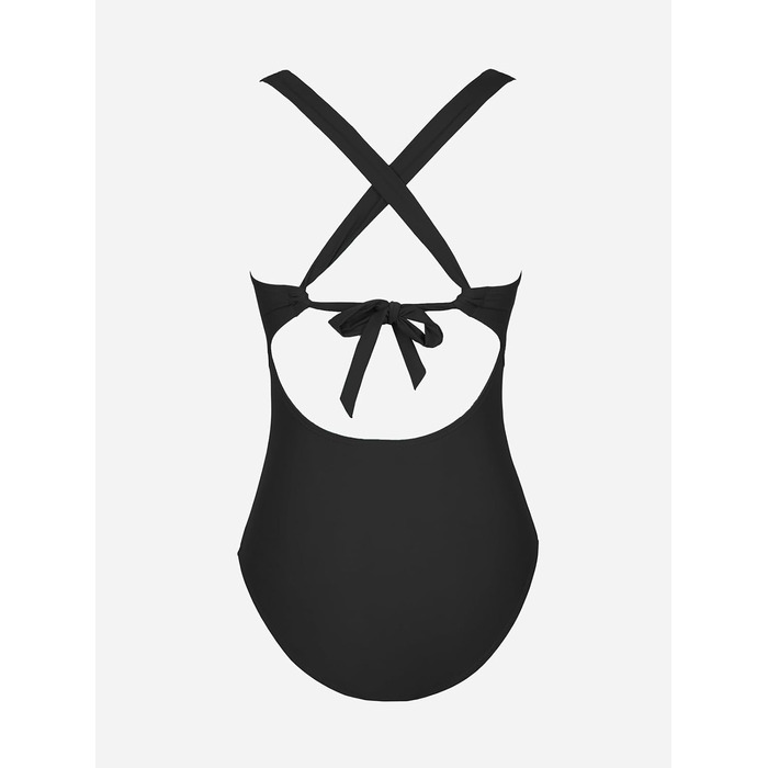 Купальник жіночий CUPSHE з V-подібним вирізом, з бавовняним ефектом, з глибоким вирізом на спині, чорний