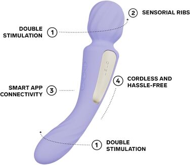 LELO SWITCH - вібратор для жінок з Bluetooth, 12 режимів, двосторонній, фіолетовий
