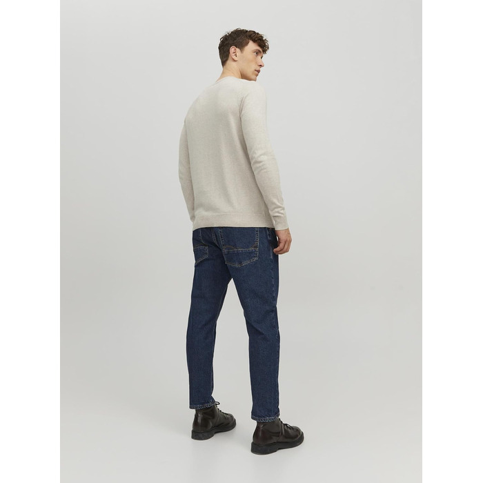 Чоловічий в'язаний светр Jack & Jones Jjeemil Knit Crew Neck Noos, колір Oatmeal (вівсяний)