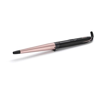 Конічний паяльник для волосся BaByliss Rose Quartz (13-25 мм) для натуральних локонів, керамічне покриття, 6 температурних режимів (160-210°C), C454E, рожево-чорний