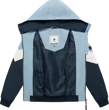 Чоловіча легка демісезонна куртка Ragwear Stewie Block: водонепроникна та дихаюча з капюшоном, Dusty Blue, розмір S-4 (M)