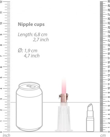Набір для відсмоктування молока SHOTS PMP024ROS Klitoris & Nippelpumpenset, середній - Рожеве золото