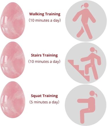 Набір каменів для вагінального тренування Кегель Rosenquarz Jade Yoni Ei - тренування м'язів та гігієна