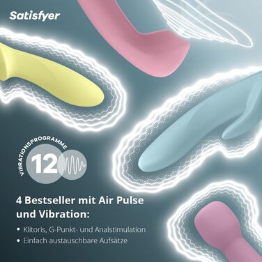 Набір вібраторів Satisfyer Marvelous Four | 4 в 1 | Для жінок | Водонепроникний (IPX7) | Преміум якість