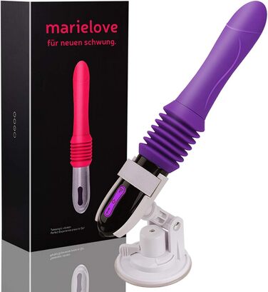 Вібратор Marielove Sex Maschine з функцією імпульсу та присоскою, перезаряджається. Інтимні іграшки для дорослих, стимуляція G-точки, вагінальна та анальна стимуляція.