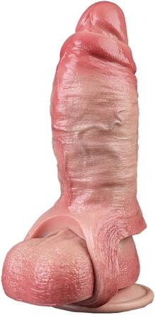 Реалістичний пеніс-чохол ZTHBYSB з потовщеним мошонкою, з рідкого силікону, для збільшення та затримки еякуляції, секс-іграшка для чоловіків та пар