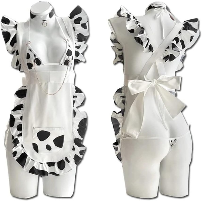 Костюм горничної JasmyGirls: сексуальний сет з бікіні, леопардовий принт, мікро-бікіні, Kawaii аніме, костюм для косплею, комплект бюстгальтера та трусиків
