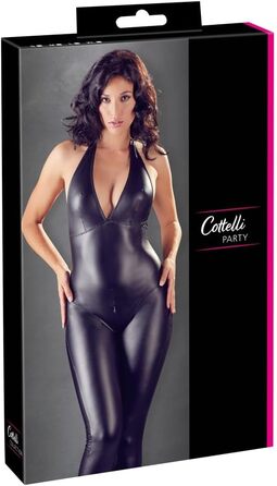 Cottelli Боді з відкритим верхом та глибоким декольте, матовий, обтислий, відкритий на спині