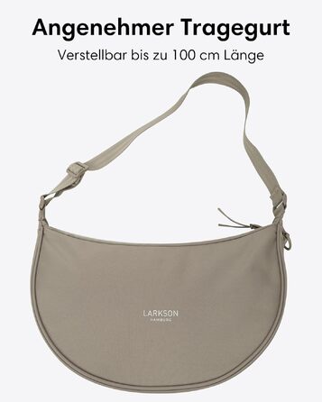 Унісекс сумка-кросбоді LARKSON Solveig Medium Gravel сіра, 6.5 л