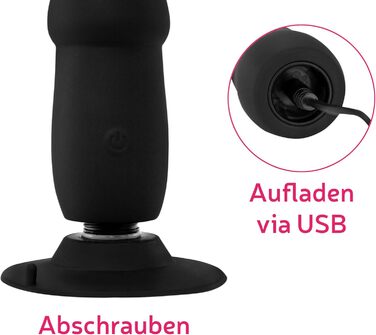 Вібратор-пробка з вібрацією для чоловіків, жінок або пар - Стимуляція простати або ануса - Іграшка для дорослих з дистанційним керуванням - Виготовлена з силікону