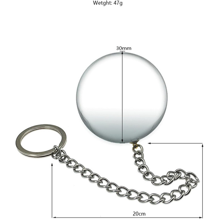 Анальні кульки зі скла JXszxb, анальна кулька, ланцюжок, дилататор, butt plug, скляний дилда, стимулятор G-точки, для жінок та чоловіків (30 мм)