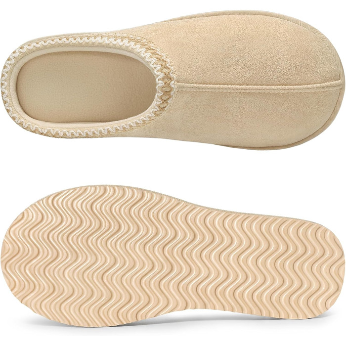 Капці Litfun з ефектом пам'яті (Memory Foam) для жінок та чоловіків, теплі домашні та вуличні капці, колір абрикосовий, розмір 37 EU