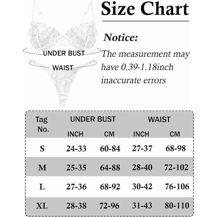 Panegy: Комплект бюстгальтера та трусиків з вишивкою, Push-Up, білий, M