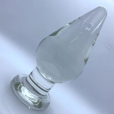 Анальний плагін зі скла ScreaAss Big Glas – 4.5/7.5/8 см, прозорий кристалічний дилдо для анального сексу, мастурбація, SM bondage для жінок та чоловіків