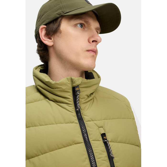 Чоловічий жилет camel active з коміром-стійкою, колір моховий камінь, розмір XXL