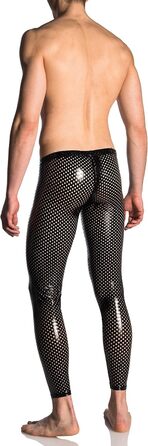 Легінси MANSTORE M702 з ефектом лакованої шкіри, чорні, лімітована серія XXL