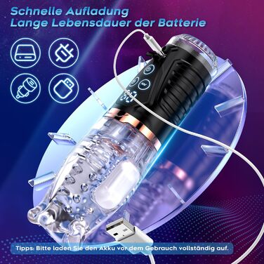 Електричний мастурбатор для чоловіків з 9 вібраційними режимами та 9 режимами вакуумної стимуляції, золотий. Іграшка для дорослих, соло-іграшка для чоловіків.