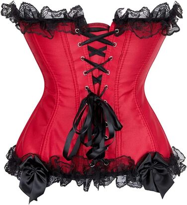 Жіноче корсетне прилягання з атласу/брокату, на шнурівці, корсет з кісточками, розмір S-6XL 32-34, бордовий