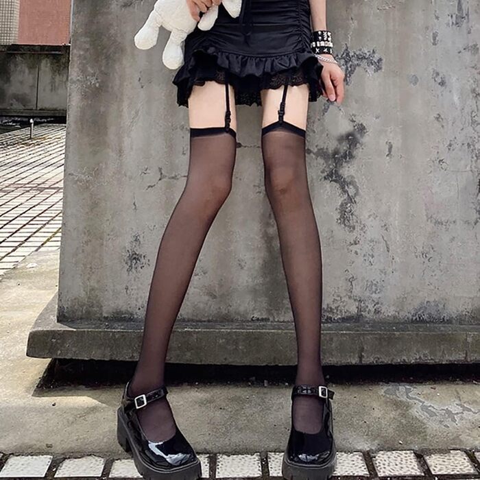 Чорний ремінь на стегна Aneliya Simplicity з металевими затискачами для панчіх, сексуальний стиль