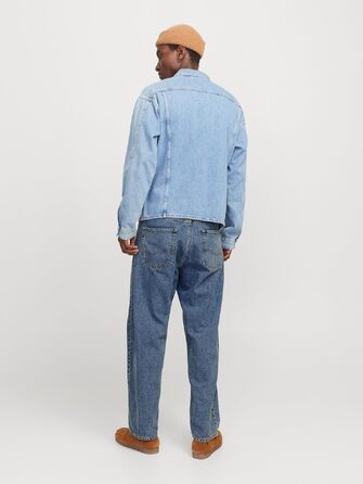Чоловічі джинси Jack & Jones JJIALEX Baggy Fit синього кольору, денім