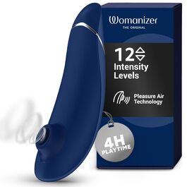 Вібратор Womanizer Premium для жінок - стимулятор клітора з ефектом пульсації | Іграшки для дорослих | Чорний