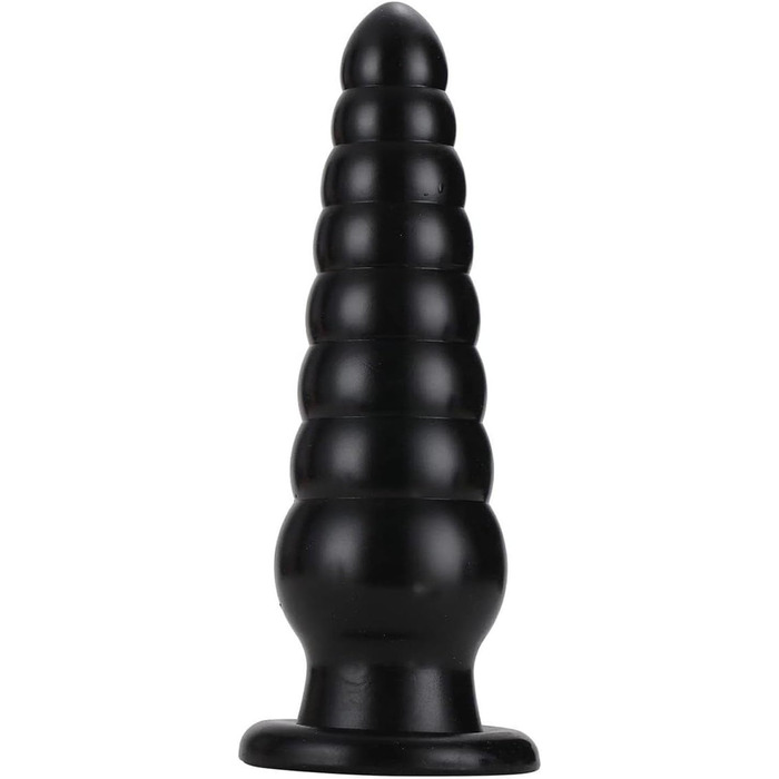 Анальні секс-іграшки YXBLV - великий плагін з сильною присоскою, гнучкий дилда, стимулятор G-точки, 25.5 см, чорний