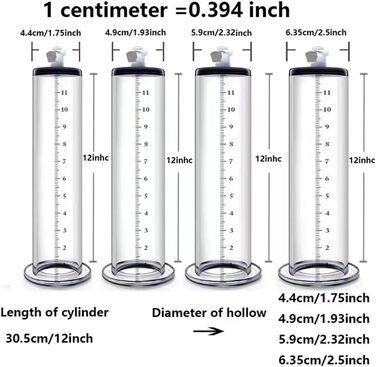Вакуумний екстендер для збільшення пеніса Guspiun з манометром, для тренувань та SM, 12*2.5IN