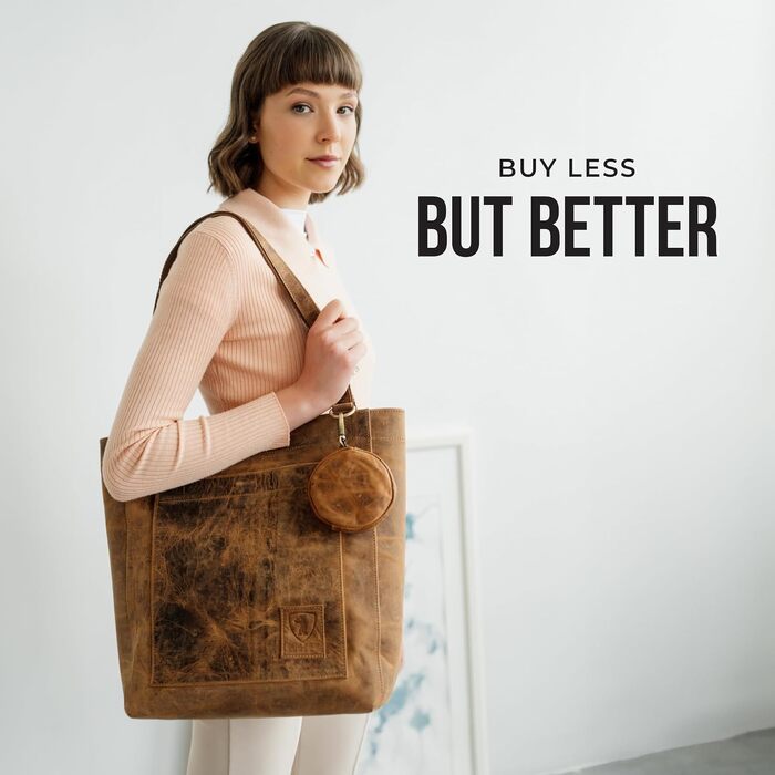 Жіноча шкіряна сумка-шопер Berliner Bags Vintage Shopper Seville, горіховий колір (Walnut)