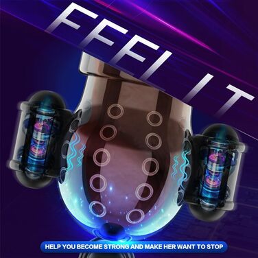 Вібратор для чоловіків для тренування пеніса з 10 режимами вібрації, для збільшення витривалості та затримки еякуляції. Стимулятор, секс-іграшка