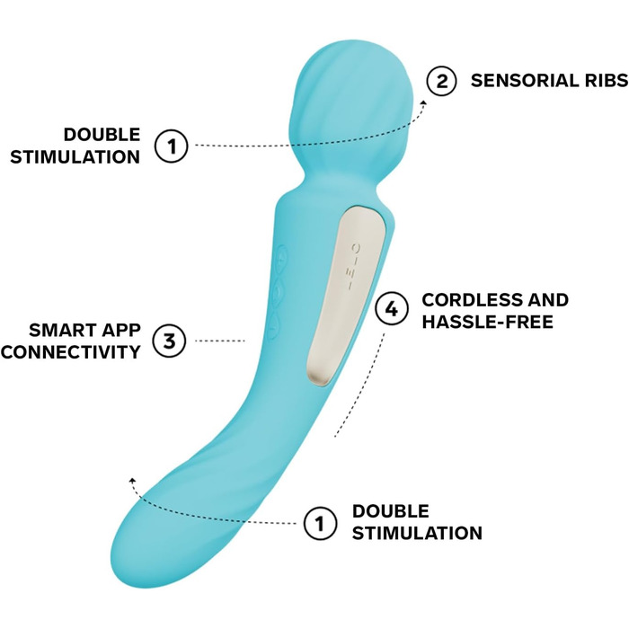 LELO SWITCH: вібратор для жінок з Bluetooth, 12 режимів, Aqua - інтимні іграшки