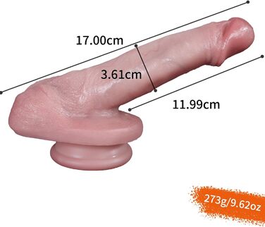 Реалістичний дилда Falcon, 20.7 см, з матеріалу, безпечного для тіла, секс-іграшка для жінок, гнучкий дилда з присоскою для рук