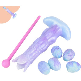 Анальний дилда з силікону Axcroo з 5 кульками, яйцем, для анального секса, мастурбації, для жінок та чоловіків