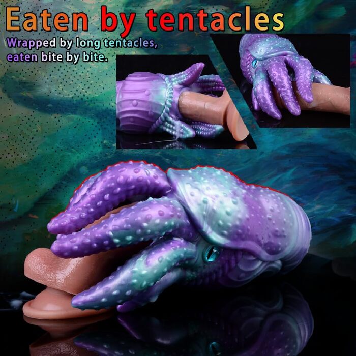 Масажер для чоловіків Silikon Octopus Tentacle 872г – Реалістичний секс-іграшка з силікону, Октопус, Клітор, Анальний