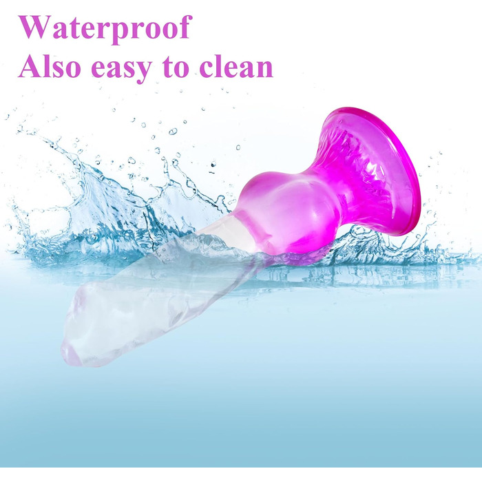 Анальний дildo Difemstoy з сильним соском, XXL, стимулятор G-точки, іграшки для дорослих для жінок, чоловіків, пар, фіолетово-прозорий