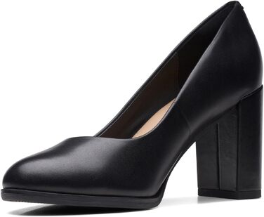 Жіночі туфлі-човники Clarks Freva85 Court, шкіряні, чорні, розмір 38 EU