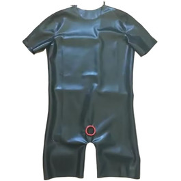 Комбінезон-боді з латексу HOUXINQWWP для чоловіків, чорний, 3XL, 0.4 мм