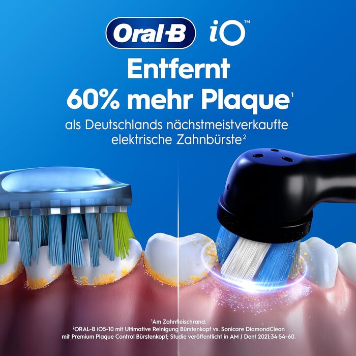 Електрична зубна щітка Oral-B iO Series 2 Night Black: 3 режими чищення, насадка та дорожній футляр