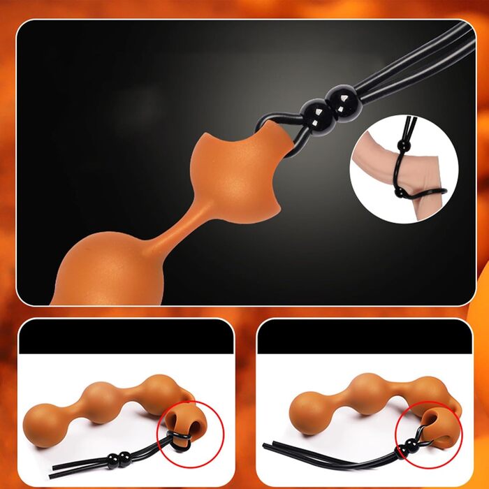 Анальні кульки з рідкого силікону Youxclian - 5 розмірів. Стимуляція G-точки, мастурбатор, для жінок та чоловіків.