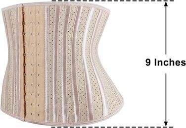 Корсет для фігури жіночий, чорний та бежевий (XXL), 25 кісток, дихаючий