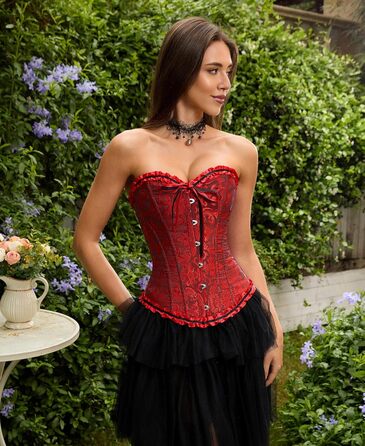 Корсет топ SZIVYSHI для повного бюсту: готичний корсет, бюстгальтер, чорний та червоний