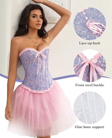 Корсет для жінок - бюстєль-корсет, чорний, розмір S